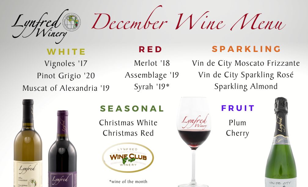 December Wine Tasting Menu