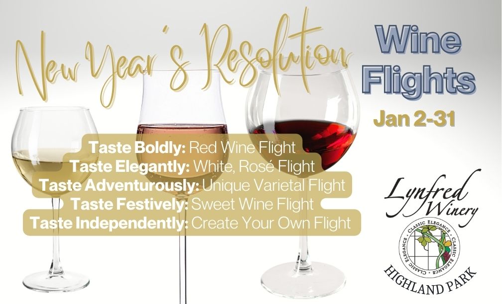 New year's resolution wine flights at our highland park locatin