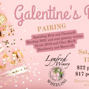 Galentine's Day wine pairing at lynfred winery wheeling
