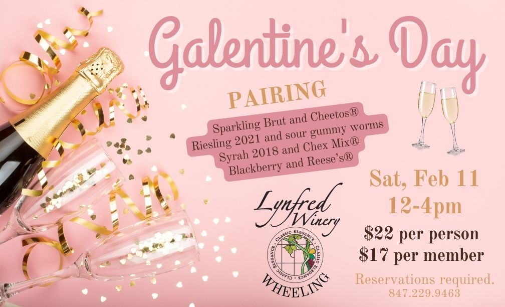 Galentine's Day wine pairing at lynfred winery wheeling