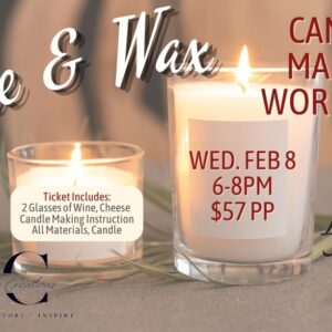 wine and wax candle making workshop