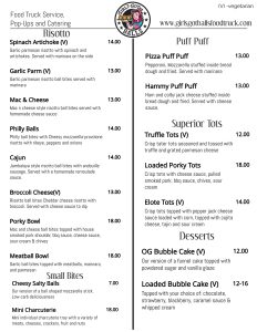 Girl's Got Balls Menu