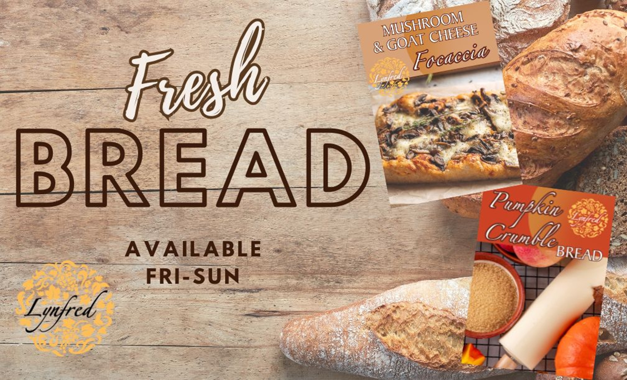 Breads of the Month Cheddar Scallion and Banana Walnut<br />
