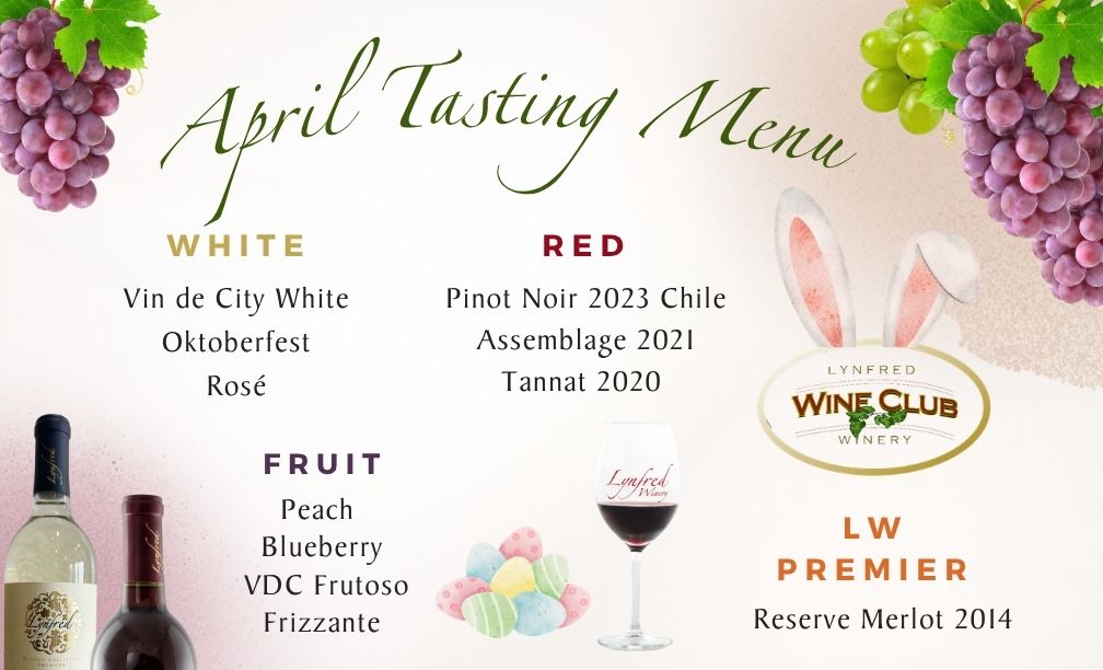 MARCH WINE TASTING MENU