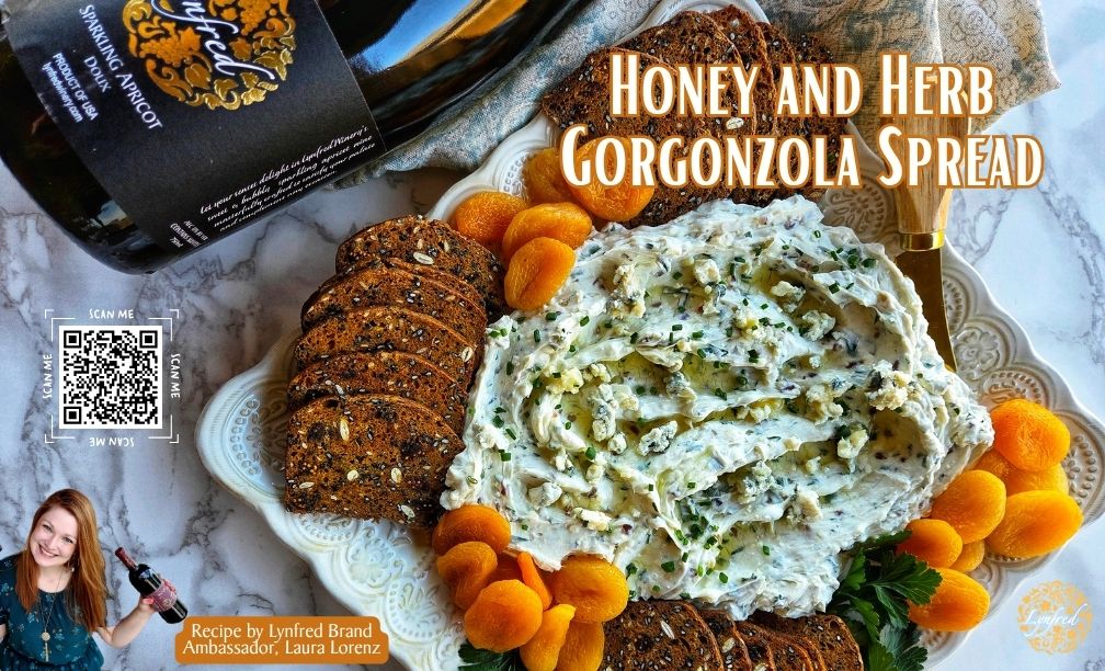 Honey & Herb Gorgonzola Spread lynfred Viognier REserve nv