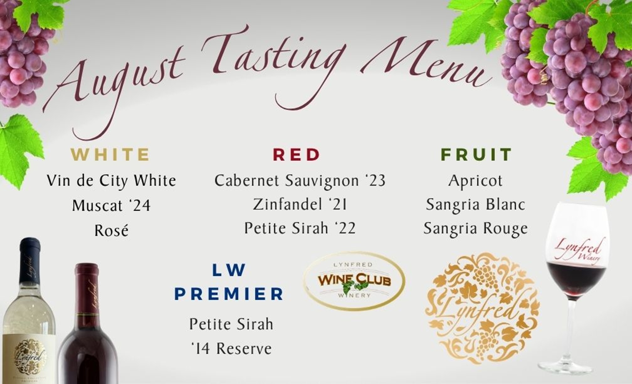 MARCH WINE TASTING MENU
